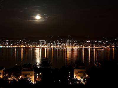 Ría de Vigo por la noche Casa Vistas desde la casa Pontevedra Cangas Casa